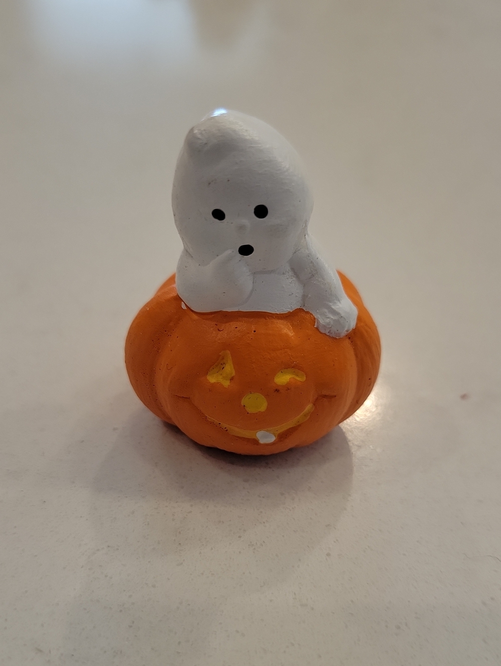 Vintage Minature Ghost & Pumpkin